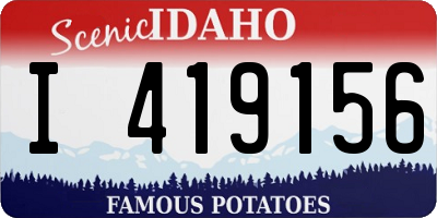 ID license plate I419156