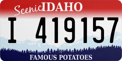 ID license plate I419157