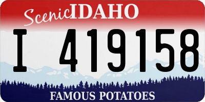 ID license plate I419158