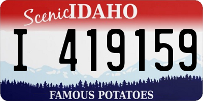 ID license plate I419159