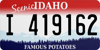 ID license plate I419162