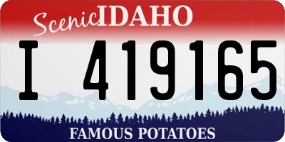 ID license plate I419165