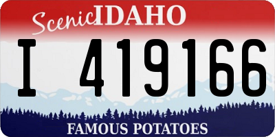 ID license plate I419166