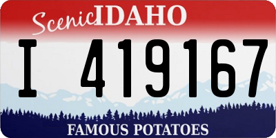 ID license plate I419167