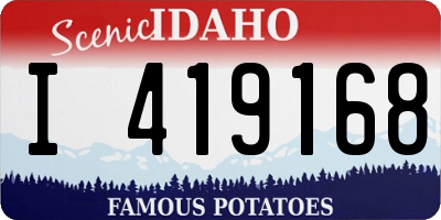 ID license plate I419168