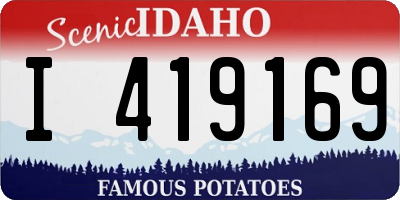 ID license plate I419169