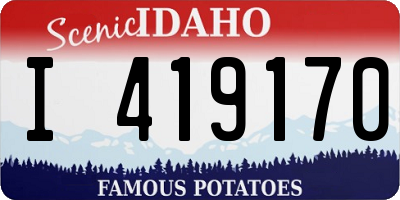 ID license plate I419170
