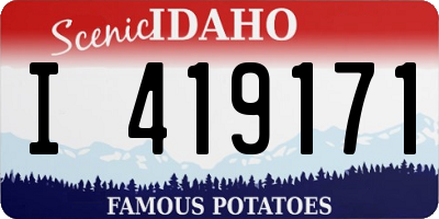 ID license plate I419171