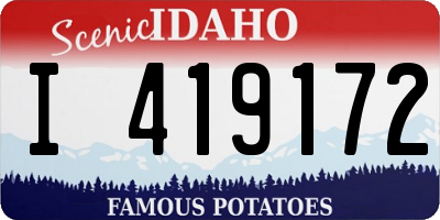 ID license plate I419172