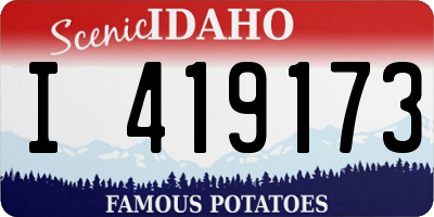 ID license plate I419173