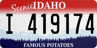 ID license plate I419174