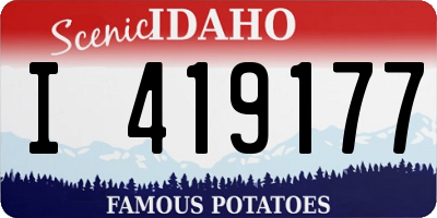 ID license plate I419177