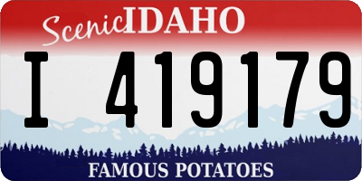 ID license plate I419179