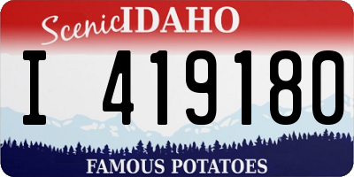 ID license plate I419180