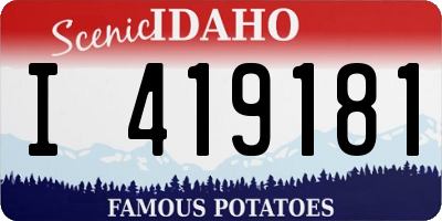 ID license plate I419181