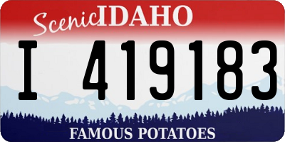 ID license plate I419183