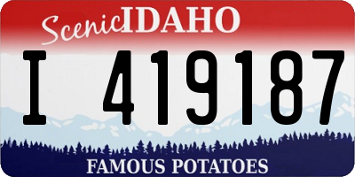 ID license plate I419187