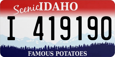 ID license plate I419190