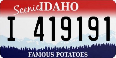 ID license plate I419191