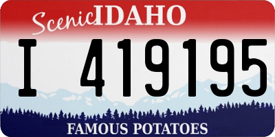 ID license plate I419195