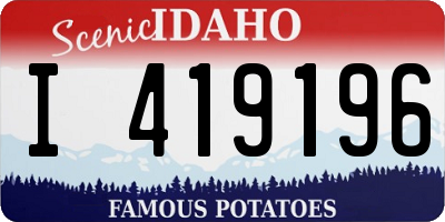ID license plate I419196