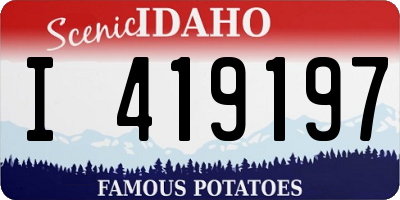 ID license plate I419197
