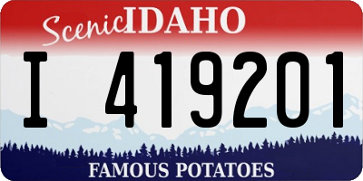 ID license plate I419201
