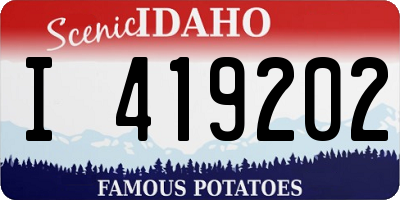 ID license plate I419202