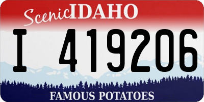 ID license plate I419206