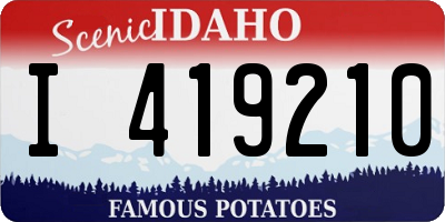 ID license plate I419210