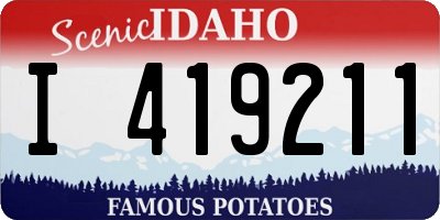 ID license plate I419211