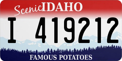ID license plate I419212
