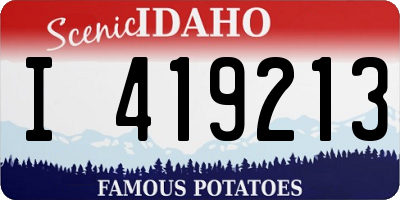 ID license plate I419213