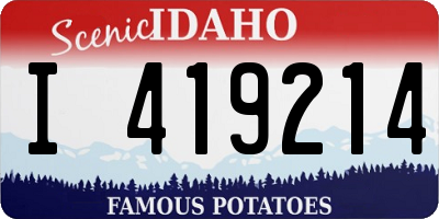 ID license plate I419214