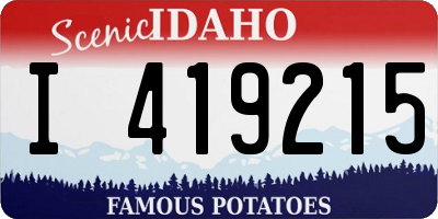 ID license plate I419215