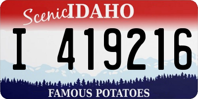ID license plate I419216