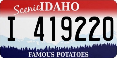 ID license plate I419220