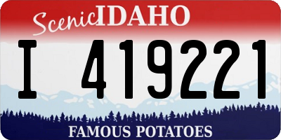 ID license plate I419221