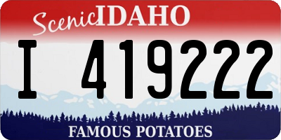 ID license plate I419222