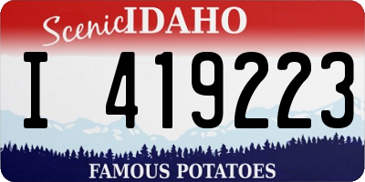 ID license plate I419223