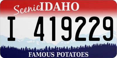 ID license plate I419229