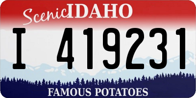 ID license plate I419231