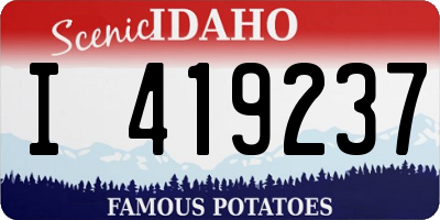 ID license plate I419237
