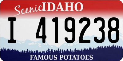 ID license plate I419238