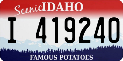 ID license plate I419240