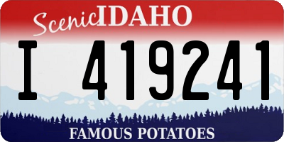 ID license plate I419241
