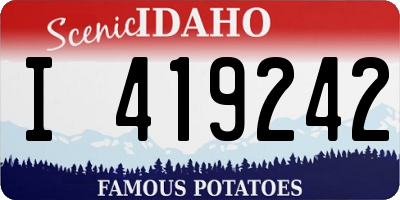 ID license plate I419242