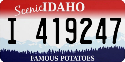 ID license plate I419247