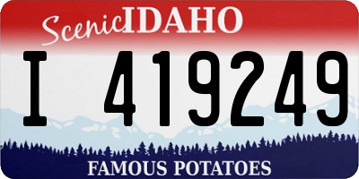 ID license plate I419249