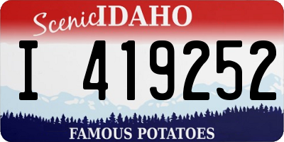 ID license plate I419252